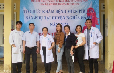 Đoàn Bác sĩ BVSN tỉnh khám từ thiện tại Nghĩa Hành